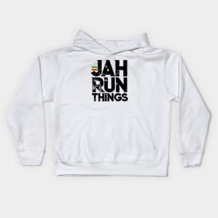 Jah Run Things Rasta Reggae Rastafari Kids Hoodie